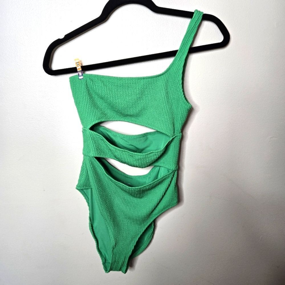 Aerie Green One Piece Full Coverage Swimsuit